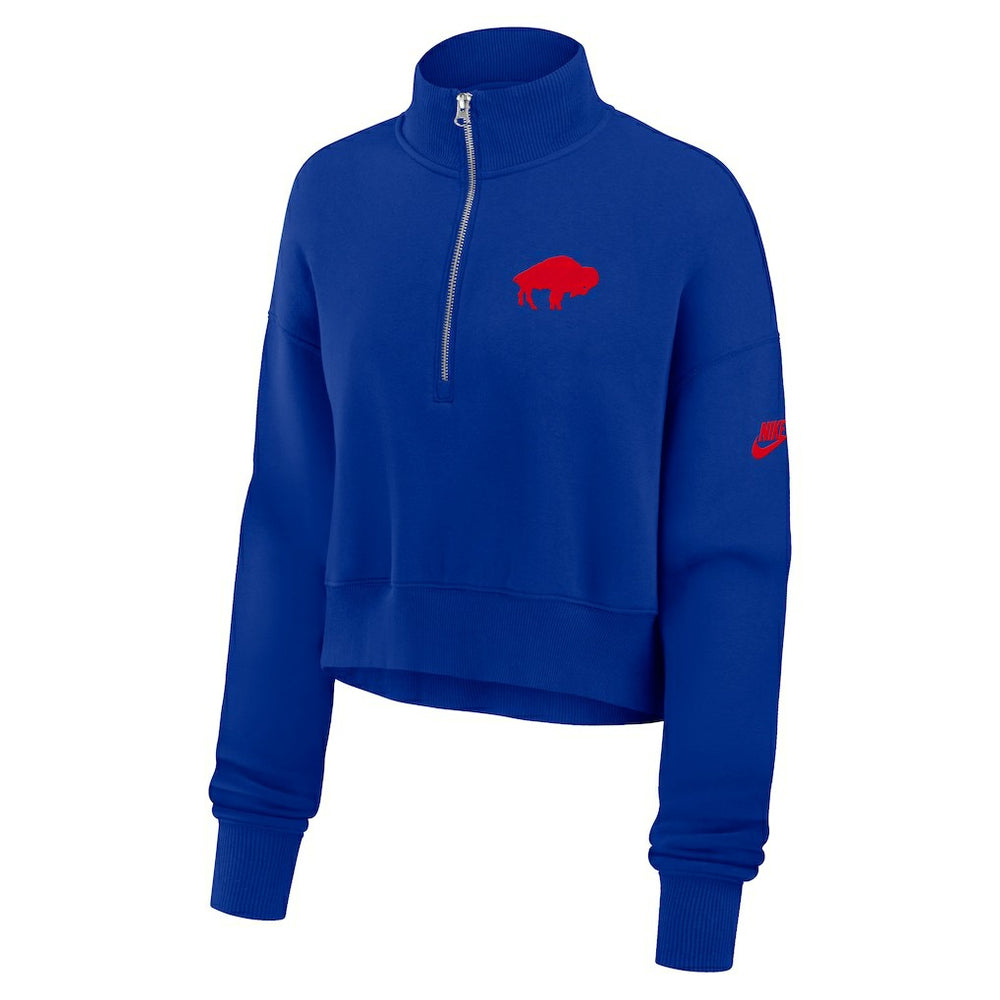 Buffalo Bills Women's Phoenix Fleece Quarter-Zip Sweatshirt Royal | Nike for Sale