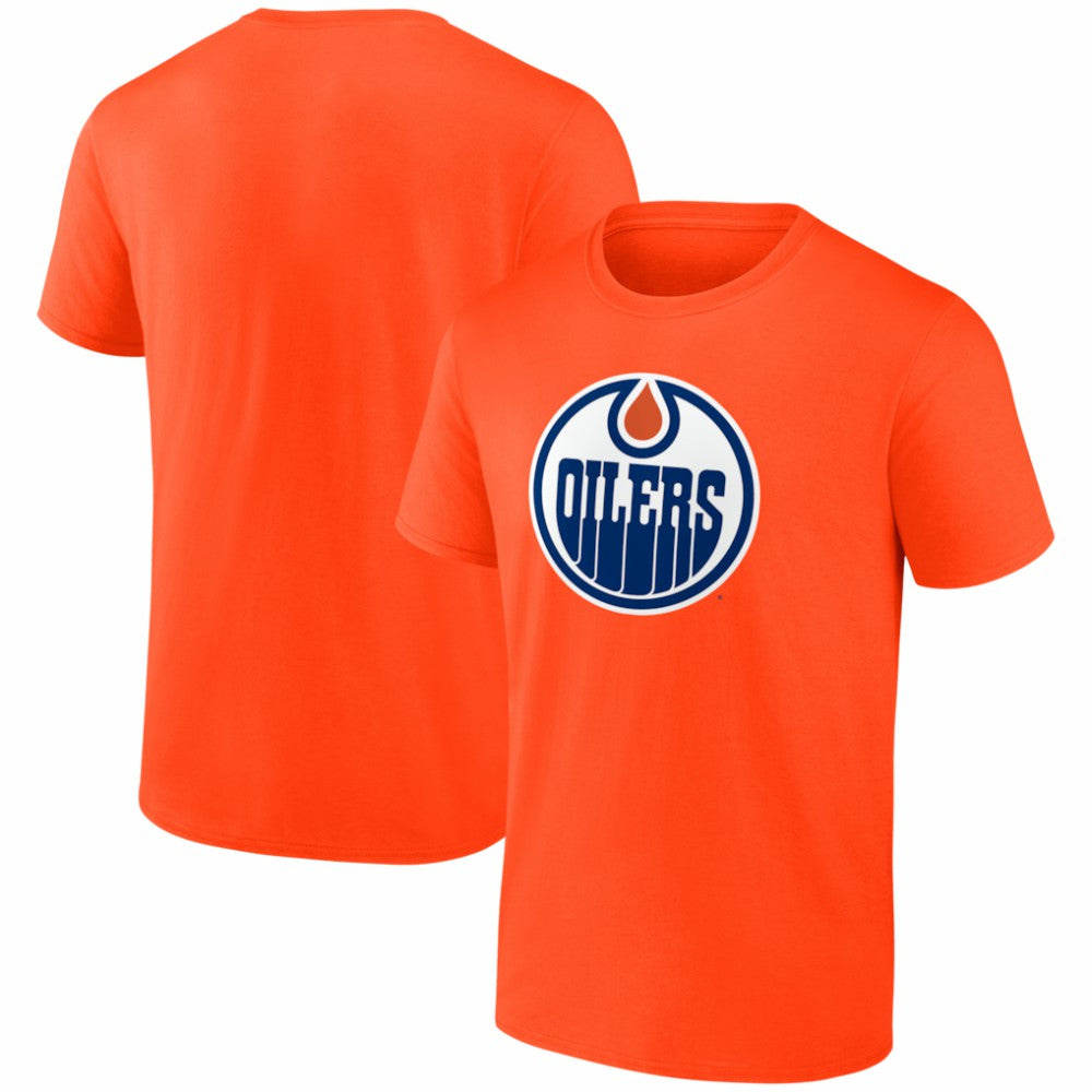 Edmonton Oilers Logo Athletic Essential T-Shirt - Orange - NHL