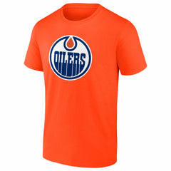 Edmonton Oilers Logo Athletic Essential T-Shirt - Orange - NHL