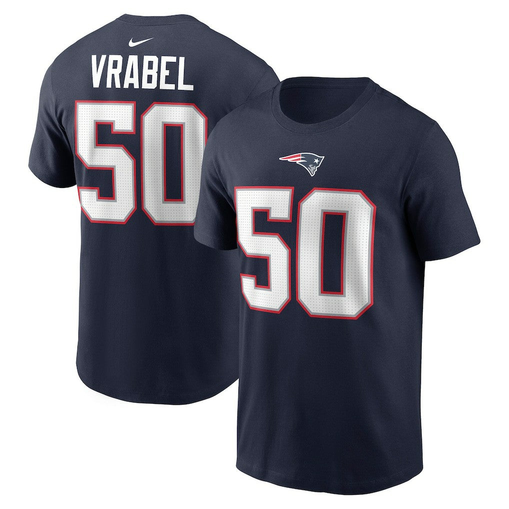 Mike Vrabel New England Patriots Retired Player Name & Number T-Shirt Navy | Nike for Sale