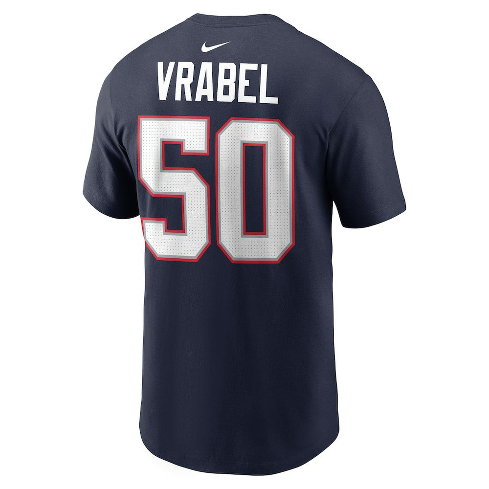 Mike Vrabel New England Patriots Retired Player Name & Number T-Shirt Navy | Nike for Sale