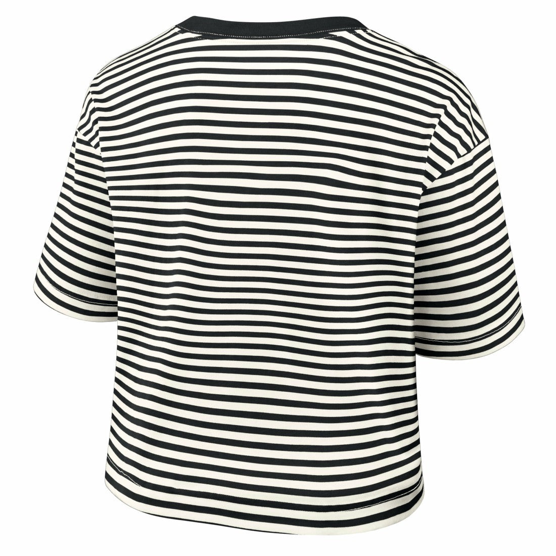 Detroit Lions Women's Striped Cropped T-Shirt Black/Cream | Nike for Sale