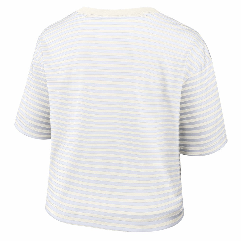 Buffalo Bills Women's Striped Cropped T-Shirt White/Cream | Nike for Sale