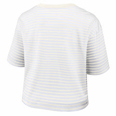 Buffalo Bills Women's Striped Cropped T-Shirt White/Cream | Nike for Sale