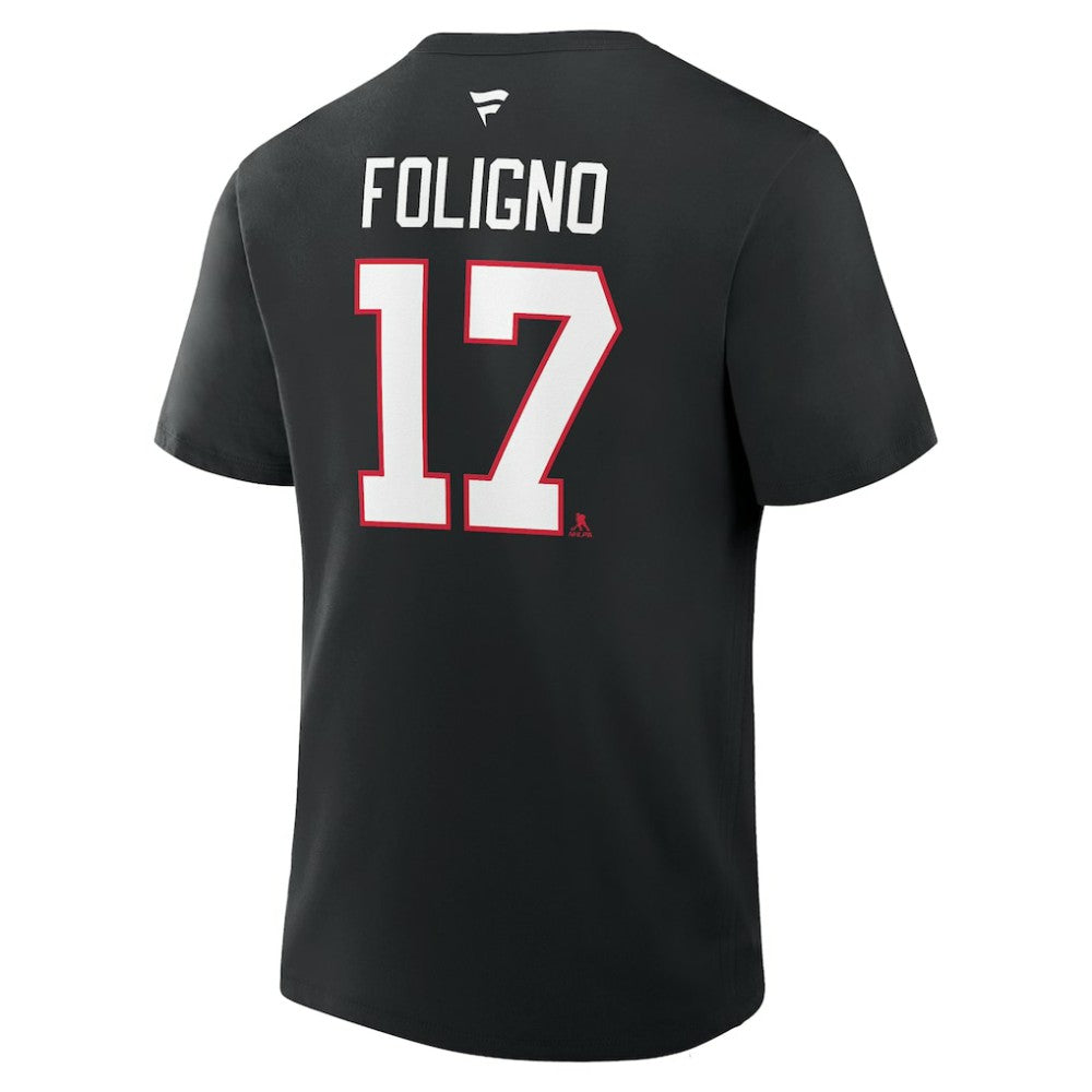 Nick Foligno Chicago Blackhawks Fanatics Authentic Stack Name & Number T-Shirt - Black - NHL