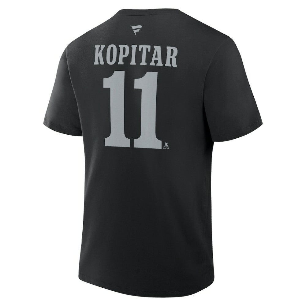 Anze Kopitar Los Angeles Kings Fanatics Authentic Stack Name & Number T-Shirt - Black - NHL