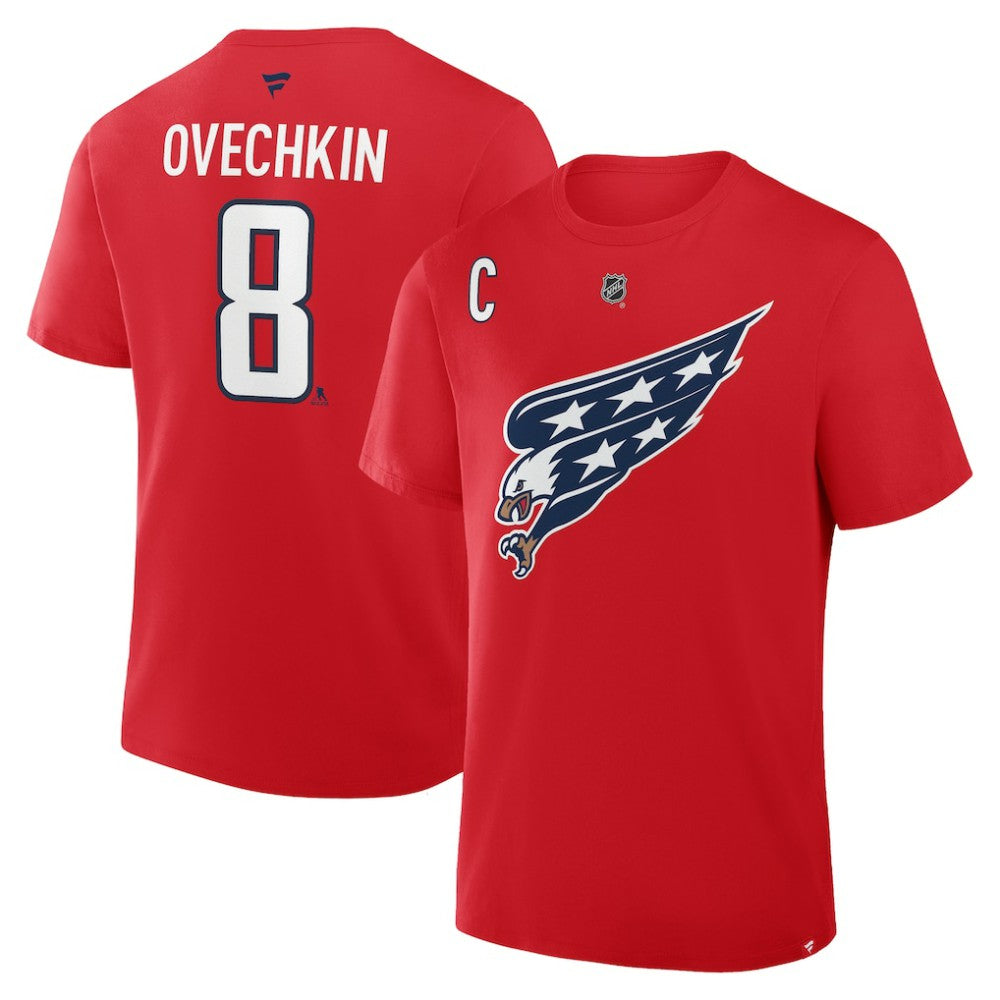Alexander Ovechkin Washington Capitals Fanatics Authentic Stack Name & Number T-Shirt - Red - NHL