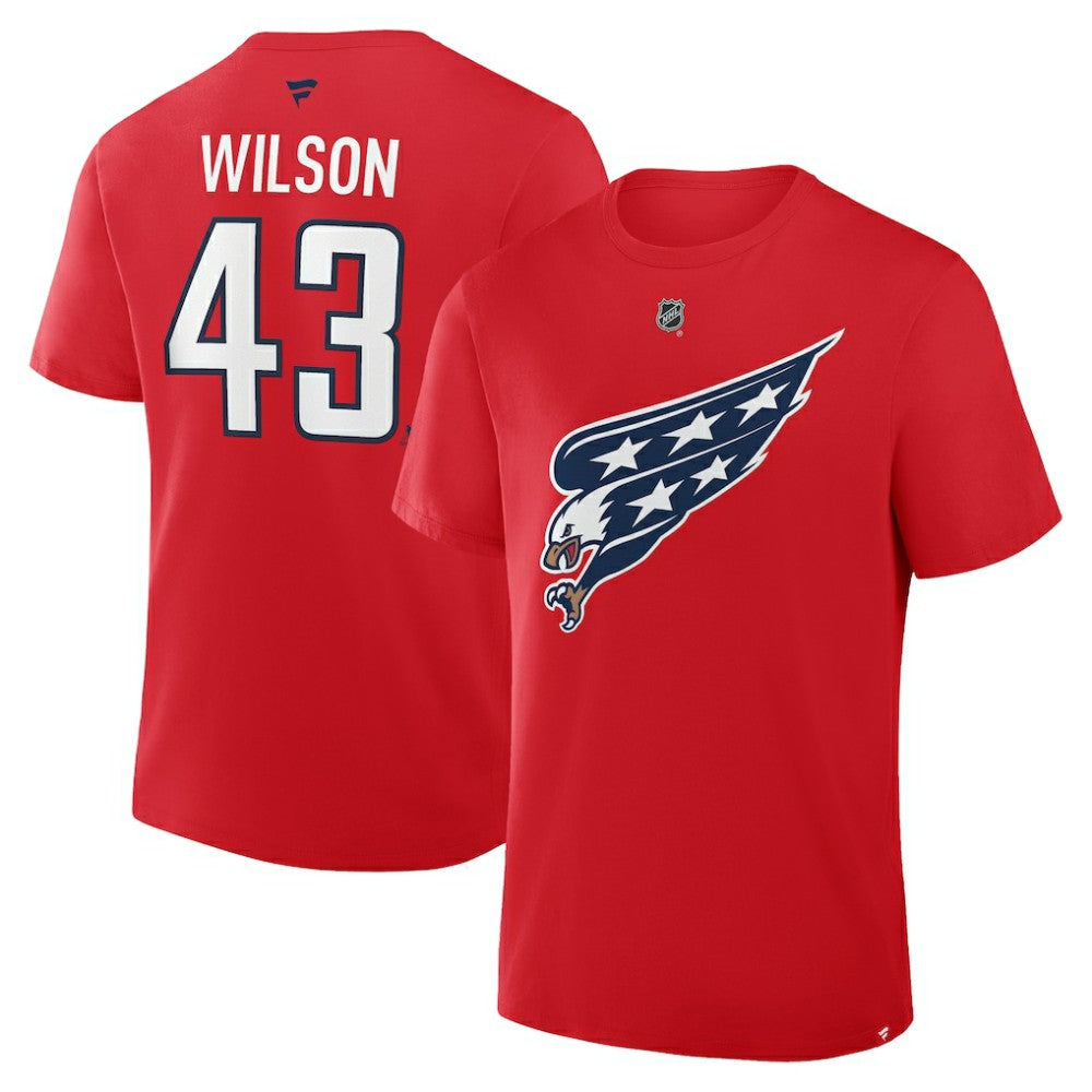 Tom Wilson Washington Capitals Fanatics Authentic Stack Name & Number T-Shirt - Red - NHL