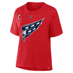 Alexander Ovechkin Washington Capitals Fanatics Women's Authentic Stack Name & Number T-Shirt - Red - NHL