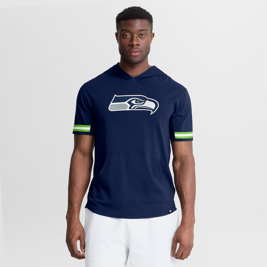 Seattle Seahawks Optimal Play Short Sleeve Hooded T-Shirt College Navy | Fanatics