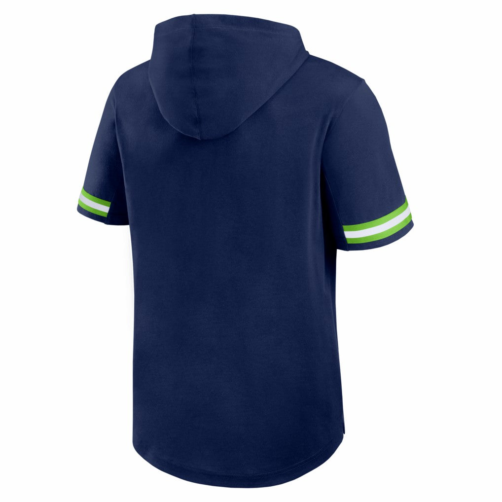 Seattle Seahawks Optimal Play Short Sleeve Hooded T-Shirt College Navy | Fanatics