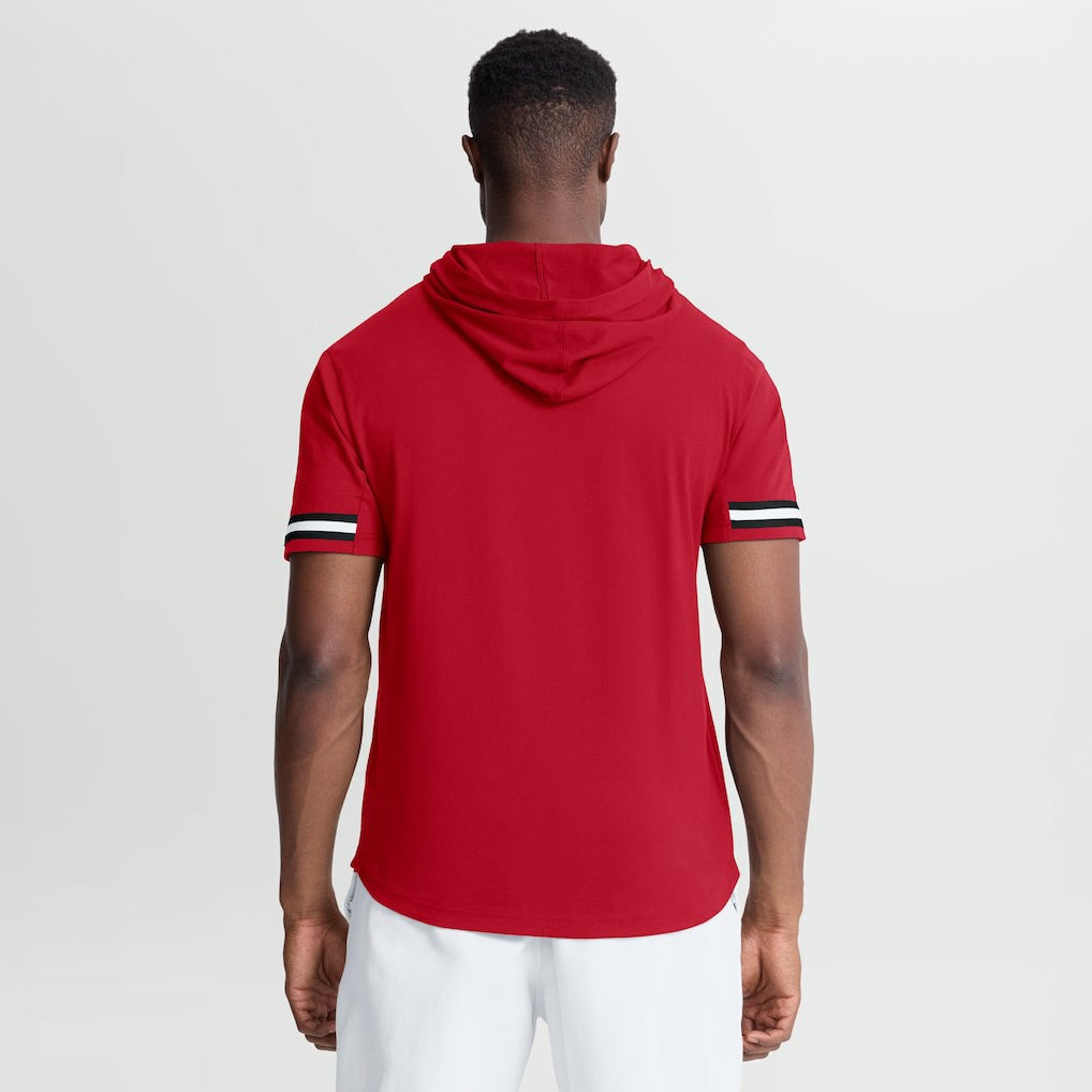 San Francisco 49ers Optimal Play Short Sleeve Hooded T-Shirt Scarlet | Fanatics