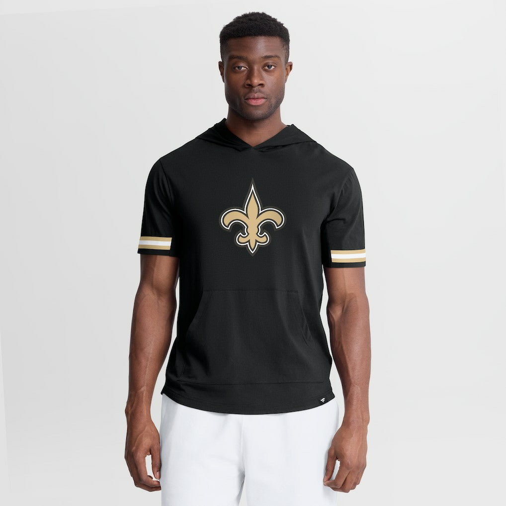 New Orleans Saints Optimal Play Short Sleeve Hooded T-Shirt Black | Fanatics