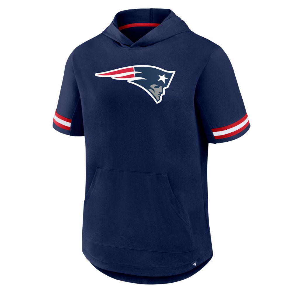 New England Patriots Optimal Play Short Sleeve Hooded T-Shirt Navy | Fanatics