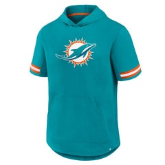 Miami Dolphins Optimal Play Short Sleeve Hooded T-Shirt Aqua | Fanatics