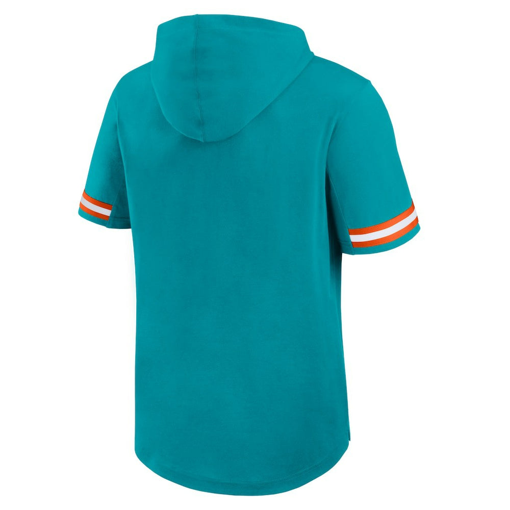 Miami Dolphins Optimal Play Short Sleeve Hooded T-Shirt Aqua | Fanatics