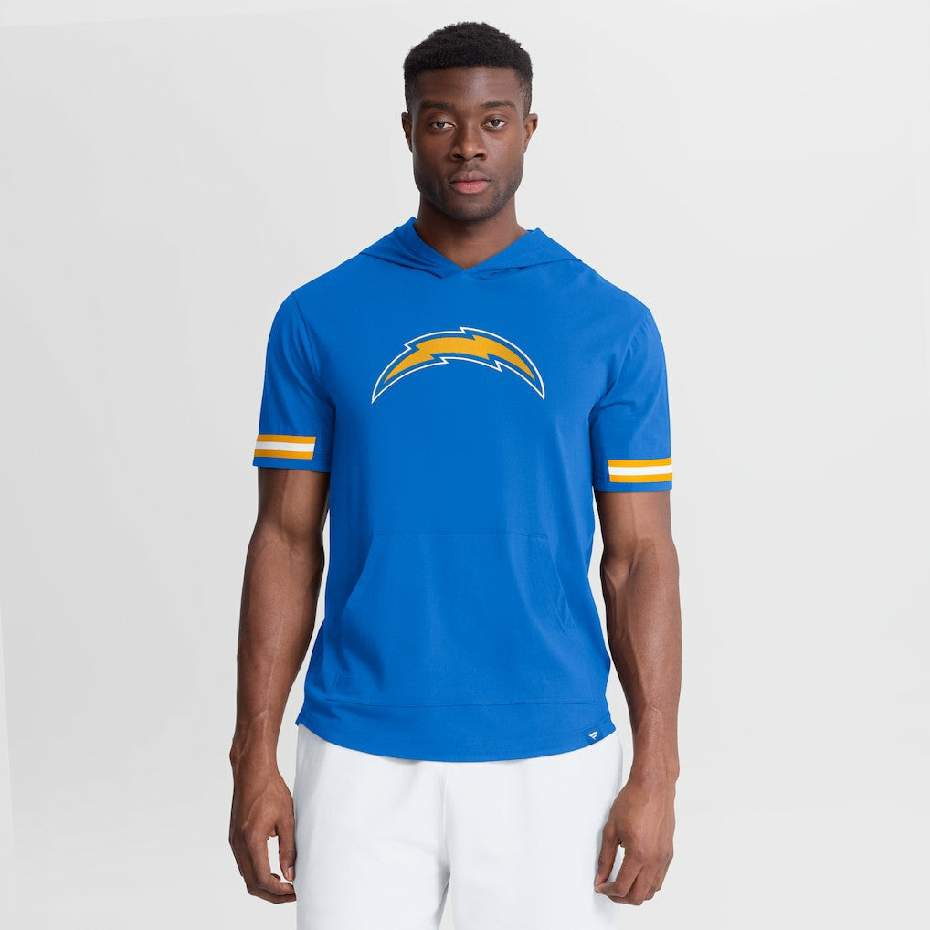 Los Angeles Chargers Optimal Play Short Sleeve Hooded T-Shirt Powder Blue | Fanatics