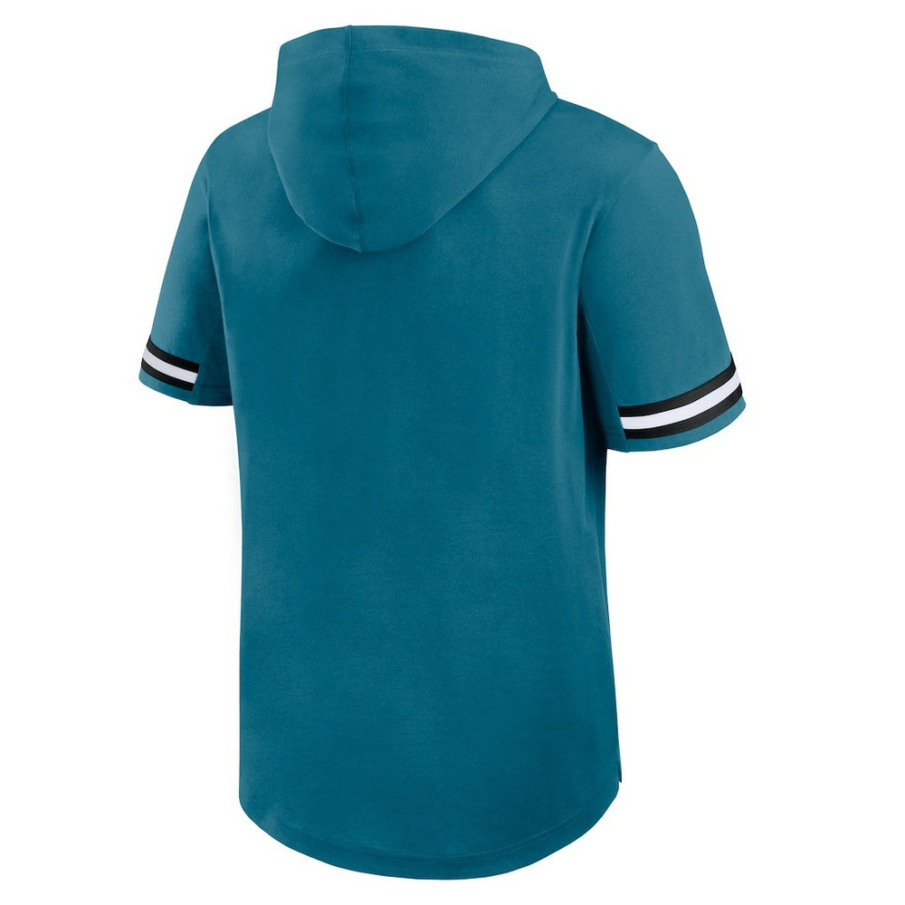 Jacksonville Jaguars Optimal Play Short Sleeve Hooded T-Shirt Teal | Fanatics
