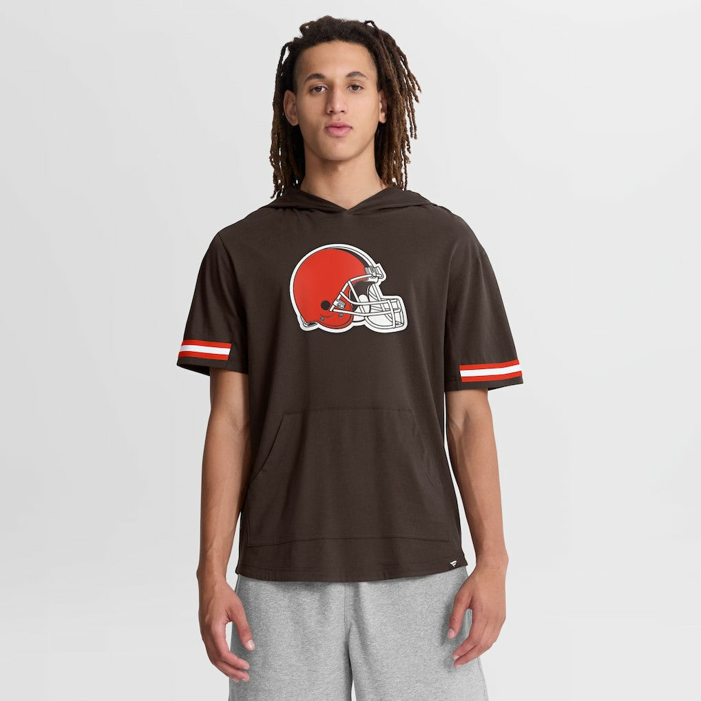 Cleveland Browns Optimal Play Short Sleeve Hooded T-Shirt Brown | Fanatics