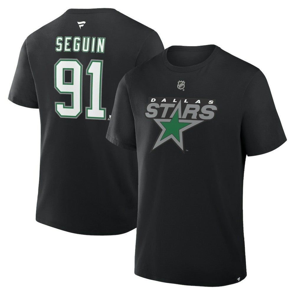 Tyler Seguin Dallas Stars Fanatics Authentic Stack Name & Number T-Shirt - Black - NHL