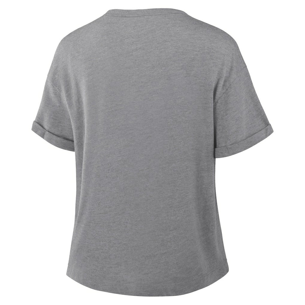 Philadelphia Eagles Women's Overplayed Tribute Tri-Blend Boxy T-Shirt Heather Gray | Fanatics