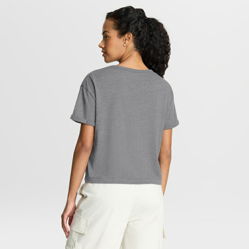 Buffalo Bills Women's Overplayed Tribute Tri-Blend Boxy T-Shirt Heather Gray | Fanatics