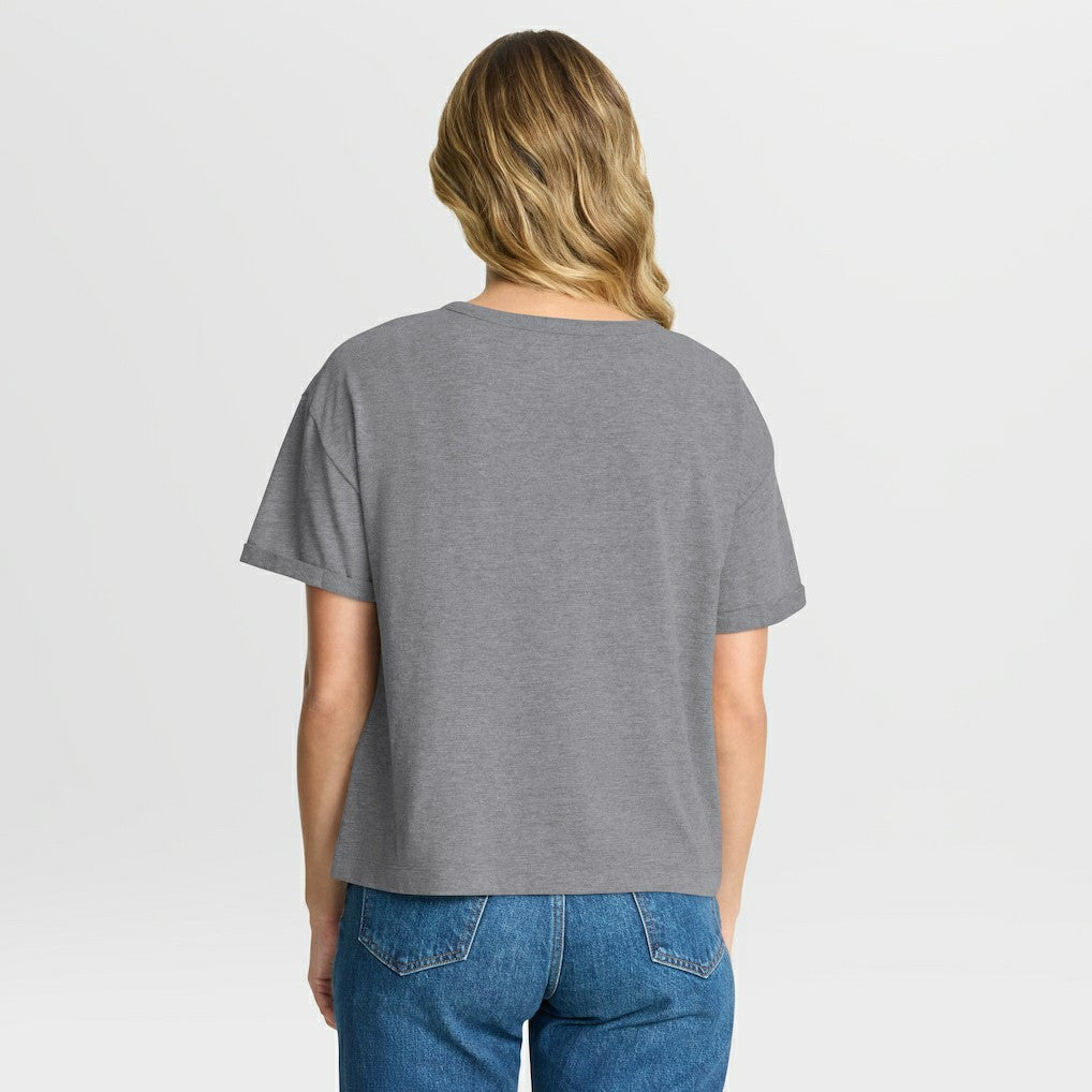 Pittsburgh Steelers Women's Overplayed Tribute Tri-Blend Boxy T-Shirt Heather Gray | Fanatics