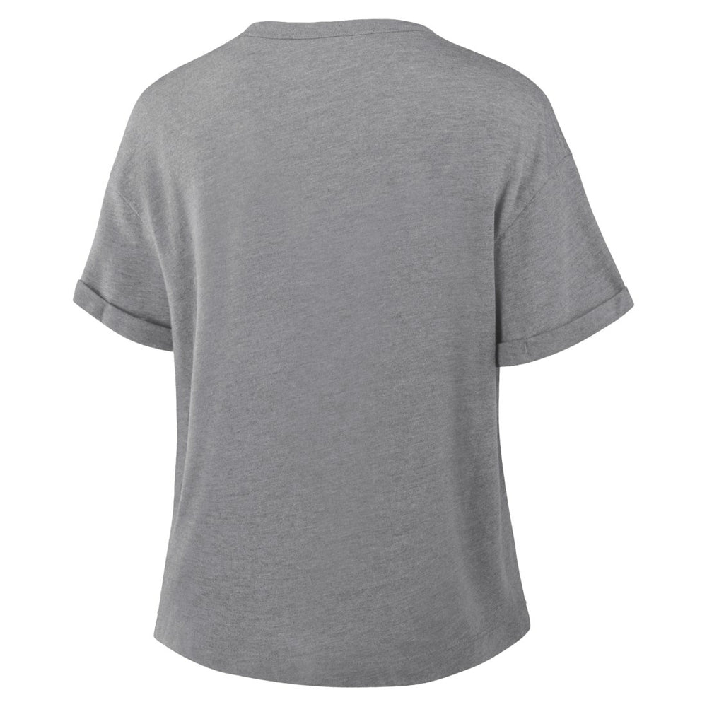 Green Bay Packers Women's Overplayed Tribute Tri-Blend Boxy T-Shirt Heather Gray | Fanatics