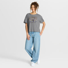 Baltimore Ravens Women's Overplayed Tribute Tri-Blend Boxy T-Shirt Heather Gray | Fanatics