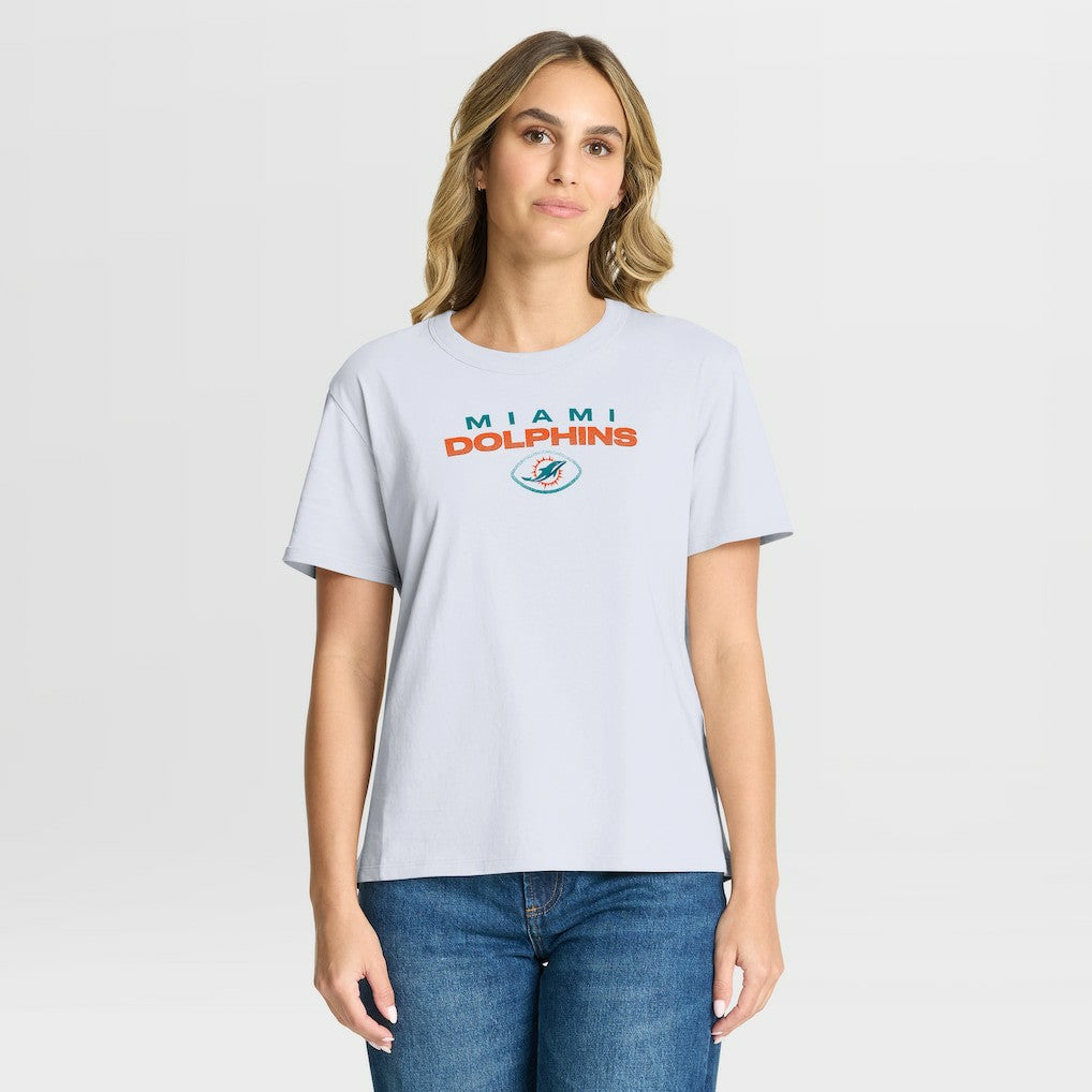 Miami Dolphins Women's Fade Legacy T-Shirt White | Fanatics