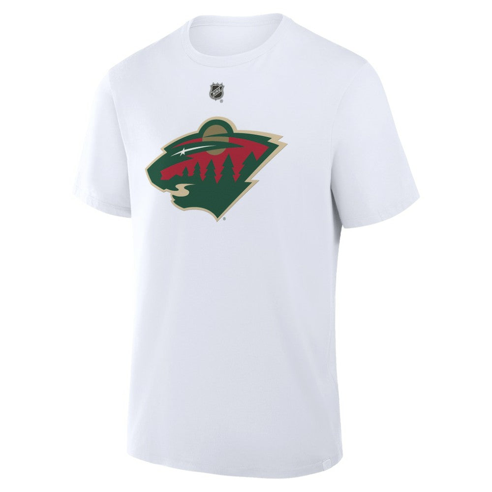 Brock Faber Minnesota Wild Fanatics Authentic Stack Name & Number T-Shirt - White - NHL