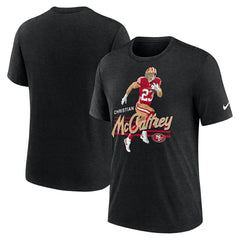 Christian McCaffrey San Francisco 49ers Player Graphic T-Shirt Heather Black | Nike for Sale