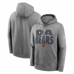 Chicago Bears Club Fleece Hoodie Heather Gray | Nike for Sale