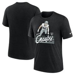 Maxx Crosby Las Vegas Raiders Player Graphic T-Shirt Heather Black | Nike for Sale
