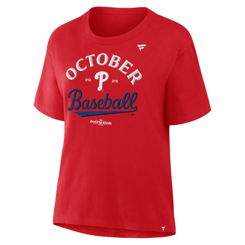 Philadelphia Phillies  Women's Fanatics 2025 MLB Postseason Locker Room T-Shirt - MLB