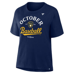 Milwaukee Brewers  Women's 2025 MLB Postseason Locker Room T-Shirt - MLB