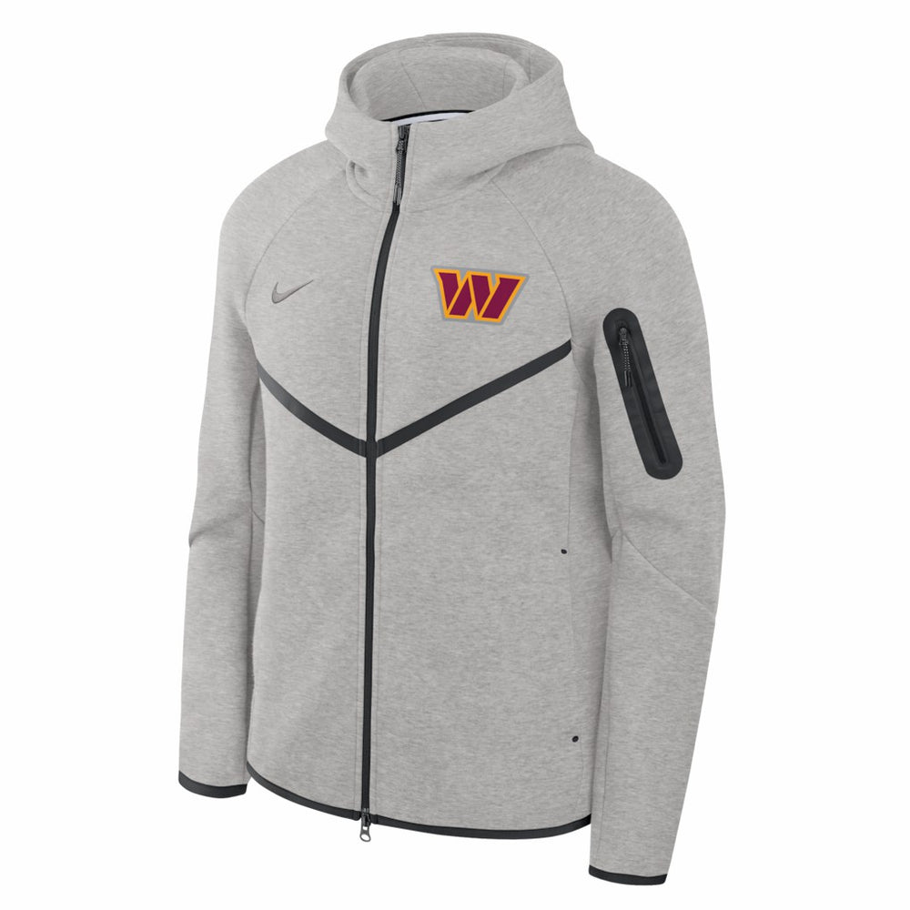 Washington Commanders Tech Fleece Raglan Full-Zip Windrunner Hoodie Heather Gray | Nike for Sale