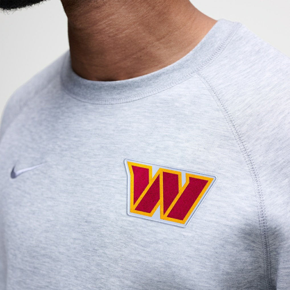 Washington Commanders Tech Fleece Raglan Sweatshirt Heather Gray | Nike for Sale