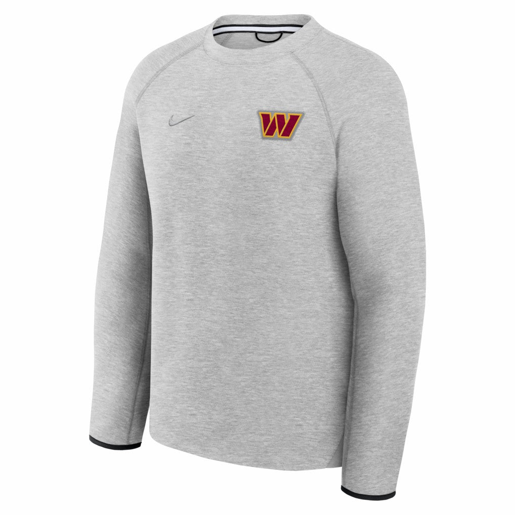 Washington Commanders Tech Fleece Raglan Sweatshirt Heather Gray | Nike for Sale