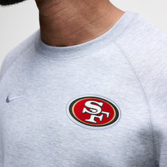 San Francisco 49ers Tech Fleece Raglan Sweatshirt Heather Gray | Nike for Sale