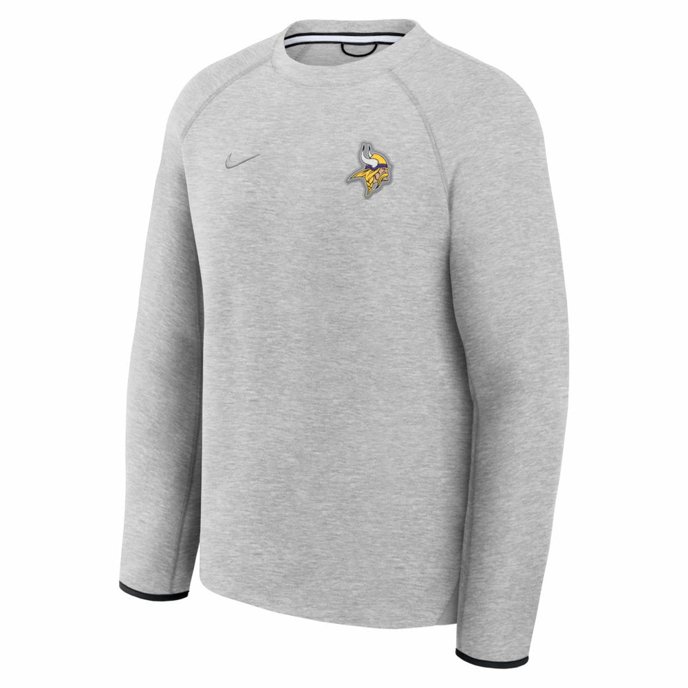 Minnesota Vikings Tech Fleece Raglan Sweatshirt Heather Gray | Nike for Sale