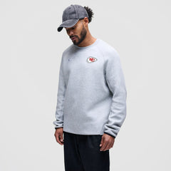 Kansas City Chiefs Tech Fleece Raglan Sweatshirt Heather Gray | Nike for Sale