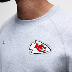 Kansas City Chiefs Tech Fleece Raglan Sweatshirt Heather Gray | Nike for Sale