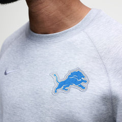 Detroit Lions Tech Fleece Raglan Sweatshirt Heather Gray | Nike for Sale