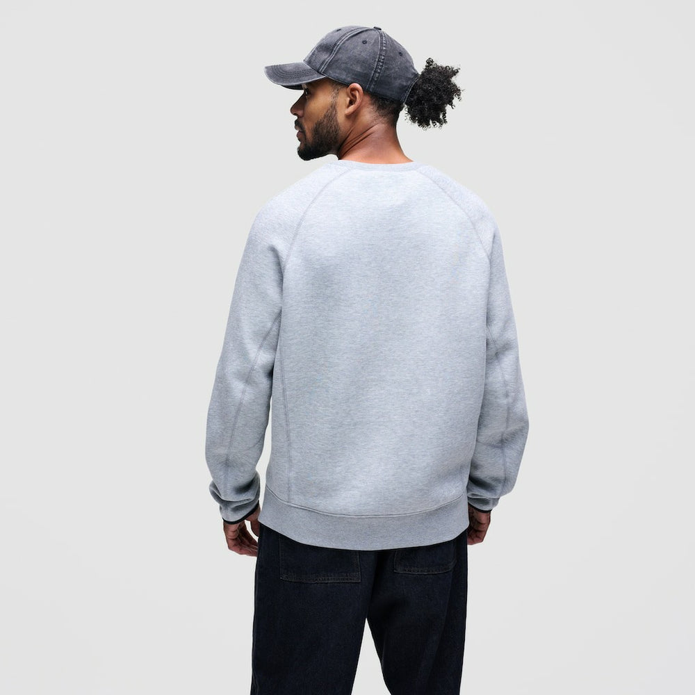 Denver Broncos Tech Fleece Raglan Sweatshirt Heather Gray | Nike for Sale