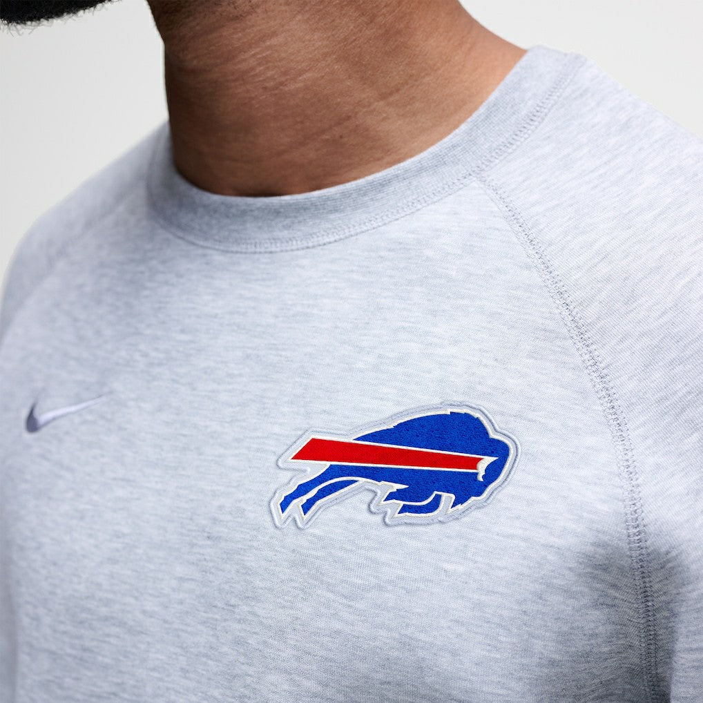 Buffalo Bills Tech Fleece Raglan Sweatshirt Heather Gray | Nike for Sale