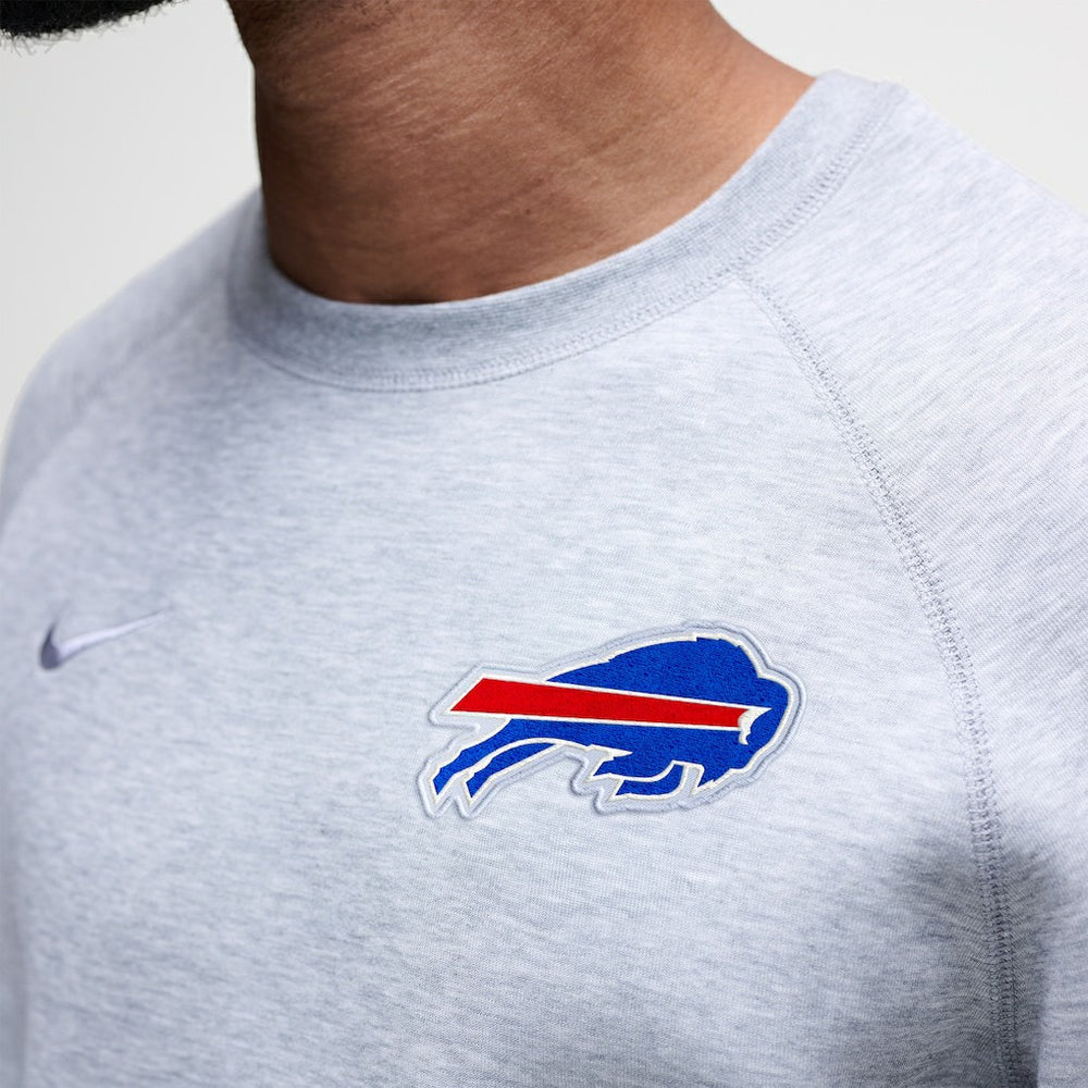 Buffalo Bills Tech Fleece Raglan Sweatshirt Heather Gray | Nike for Sale