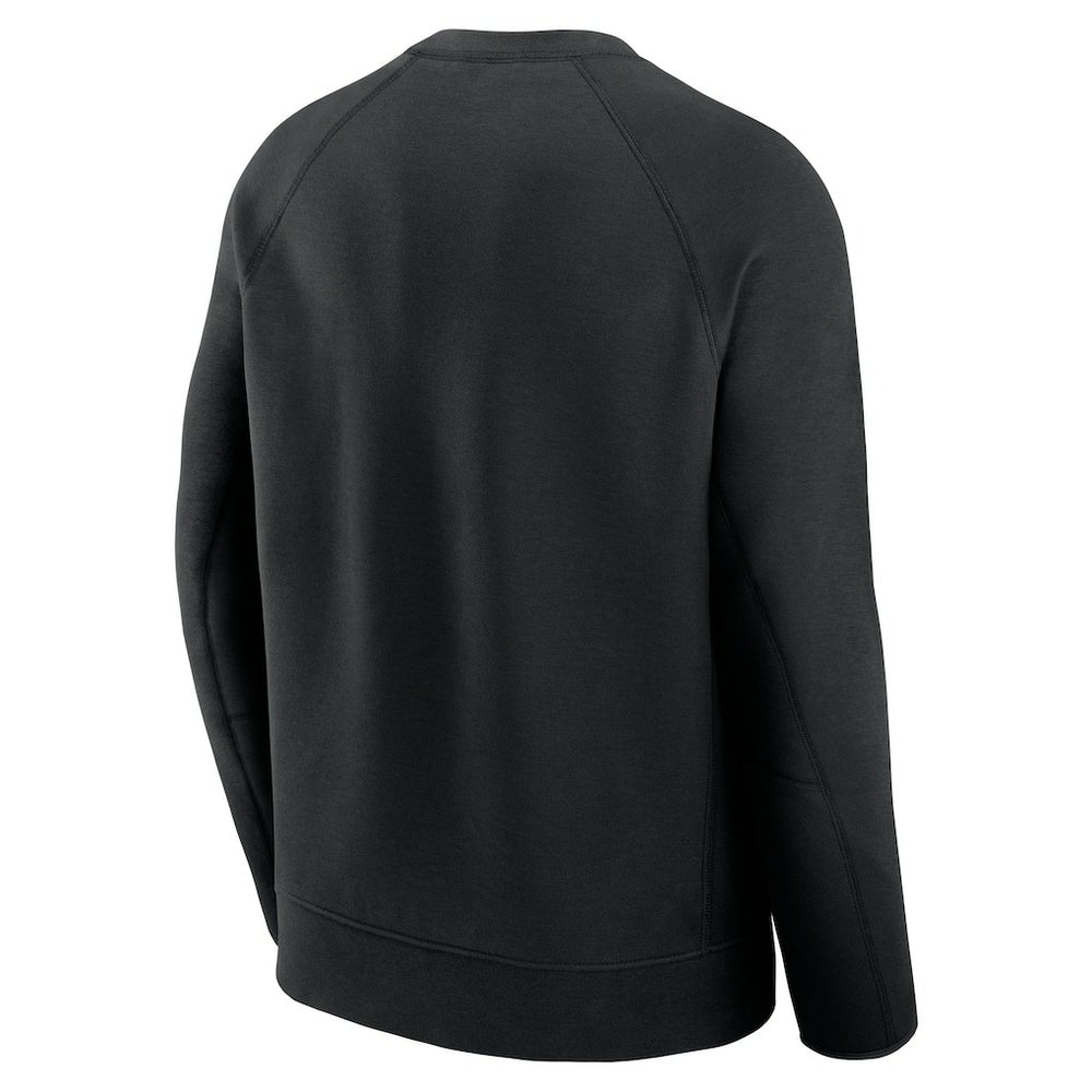 San Francisco 49ers Tech Fleece Raglan Sweatshirt Black | Nike for Sale
