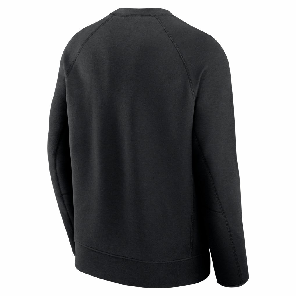 San Francisco 49ers Tech Fleece Raglan Sweatshirt Black | Nike for Sale