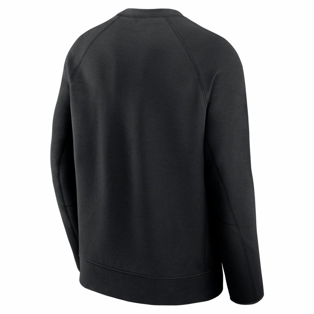 San Francisco 49ers Tech Fleece Raglan Sweatshirt Black | Nike for Sale